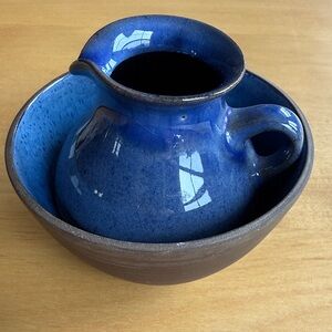 Danish Ceramic Milk and Sugar Bowl Set